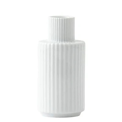 Image of DANMARK LYNGBY Candlestick, Porcelain, White, 6.1x6.1x12.2