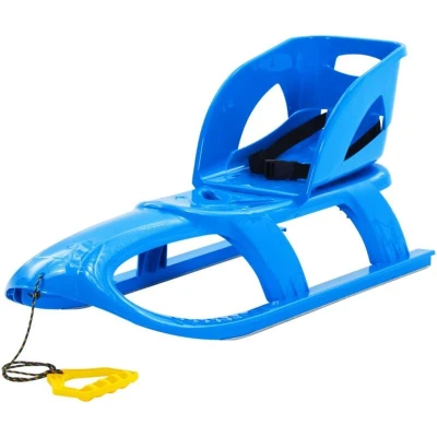 Image of vidaXL Sledge with Seat Blue 102.5x40x23 cm Polypropylene