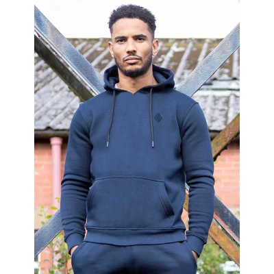 Image of Enzo Mens Hoodie Pullover Hooded Sweatshirt Fleece Warm Hoody Top Navy XXL
