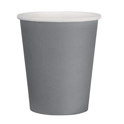 Image of 1000x Fiesta Hot Cup Single Wall Charcoal 8oz Disposable Travel Take Away