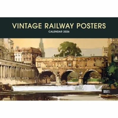 Image of Carousel Worldwide, Vintage Railway Posters 2026 A4 Wall Calendar