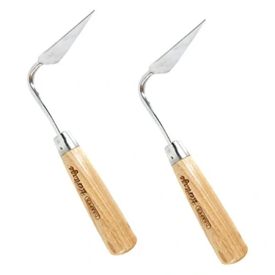 Image of 2x Draper Onion Hoe Hand Tools Stainless Steel Trowels With Ash Handle
