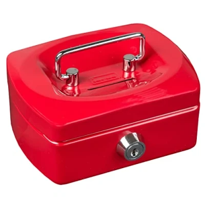 Image of IDENA 50032 Cash Box Mini 125 x 95 60 mm, Red