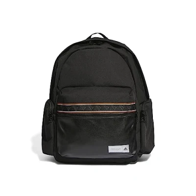 Image of adidas Unisex Back to School Backpack, Black/Black/Silver Met., One size