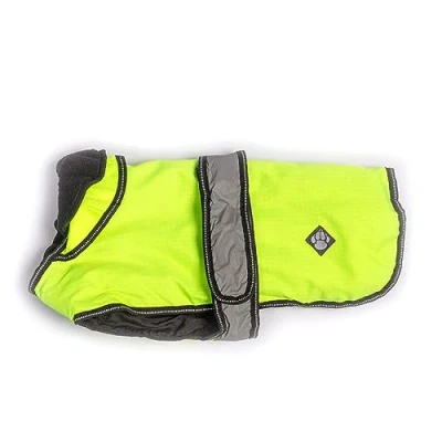 Image of Danish Design Hi Viz 2 in 1 Removable Fleece Lining Waterproof Windproof Dog/Puppy Coat 30 Inch 75 cm