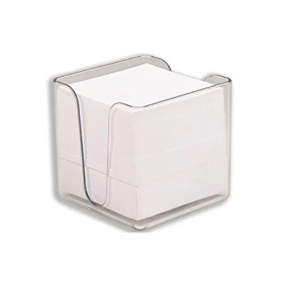 Image of Berri Noteholder Cube Transparent with Approx. 800 Sheets of Paper 90x90mm
