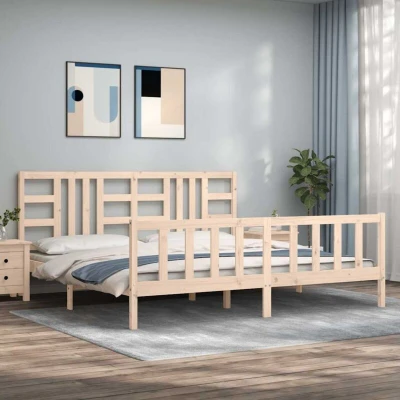 Image of vidaXL Bed Frame without Mattress 200x200 cm Solid Wood Pine