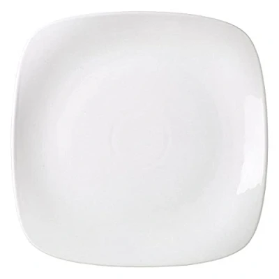 Image of Genware NEV 184527 Royal Rounded Square Plate, 27 cm (Pack of 6)