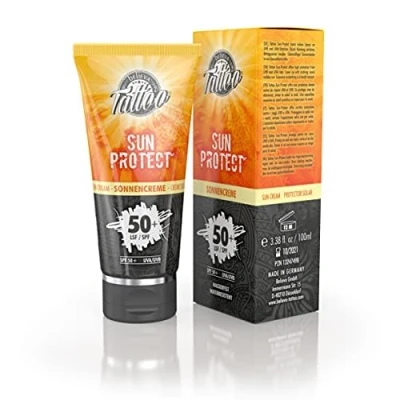 Image of Believa Tattoo Sun Protection FPS 50+ (UVB +50 UVA +95) Cream for Protecting Tattoos 100ml
