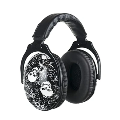 Image of PROTEAR SNR 28 dB Ear Defenders for Kids Noise Cancelling Muffs Hearing Protectors Children,Toddler Baby, Perfect Concerts,Study (Skull)