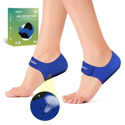 Image of Plantar Fasciitis Heel Protector for Shoes Welnove Cups Women Men Heels Spur Pain Relief, Inserts Pads Achilles Tendonitis Dry Cracked, Support Cushion (Large UK 8 13)