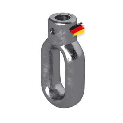 Image of BAUHELD® Awning Eyelet Metal [Made in Germany] Bracket for Crank with Butcher Hook [Oval] Eye Made of High Quality Die Cast Zinc Bore 15 mm Cross 4 Height 80