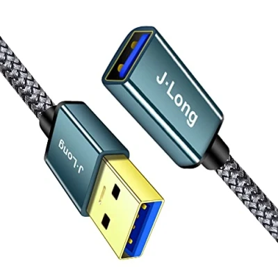 Image of USB 3.0 Extension Cable 5Gbps High Speed Data Transfer Type A Male to Female Cable,USB Lead Compatible with Flash Drive, Hard Card Reader,Scanner,Keyboard (0.3m)