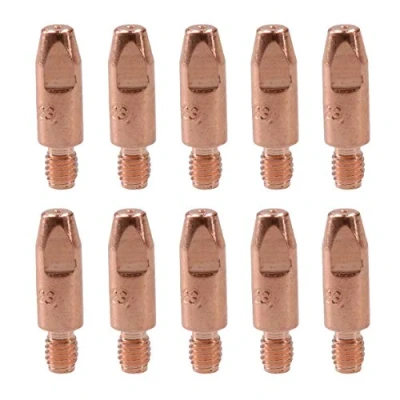 Image of 0.6mm Mig Welding Welder Round Contact Tips for MB25 MB36 Euro Torches 10pk