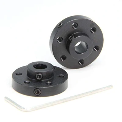 Image of Befenybay 2PCS Black Rigid Flange Shaft Coupling,Universal Aluminum MOUNTING HUB for 6mm Pair with M3 Thread