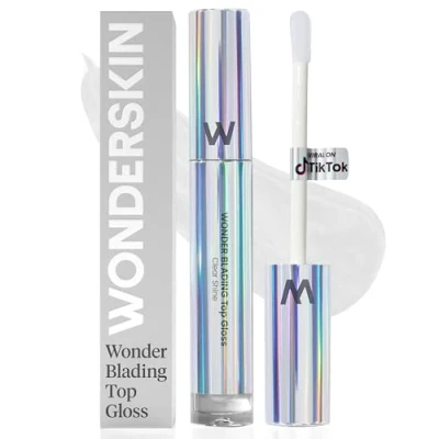 Image of Wonderskin Wonder Blading Lip Gloss Clear Gloss, High Shine Finish, Hydrating Makeup (Clear Shine)