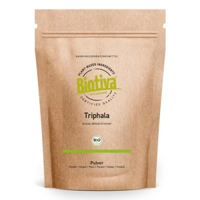 Image of Triphala Powder Organic 200g from Amalaki, Haritaki, Bibhitaki Ayurveda Biotriphala 100% Vegan Packed and Controlled in Germany (DE ECO 005)