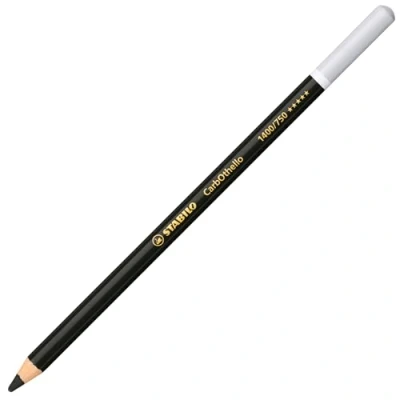 Image of STABILO Chalk Pastel Pencil CarbOthello Pack of 1 Neutral Black