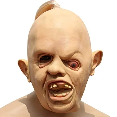 Image of HAORONG Sloth Latex Mask Deluxe Goonies Halloween Fancy Dress Costume 1980&#039;s 80&#039;s