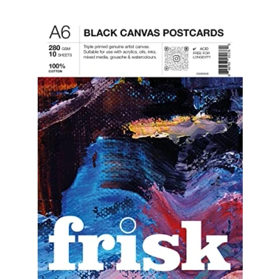 Image of Frisk Black Canvas Pad 280gsm 10sheets A6, 23280006