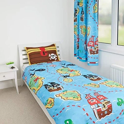 Image of Zappi Co Pirate Design Reversible Bedding Duvet Set (Single Set)