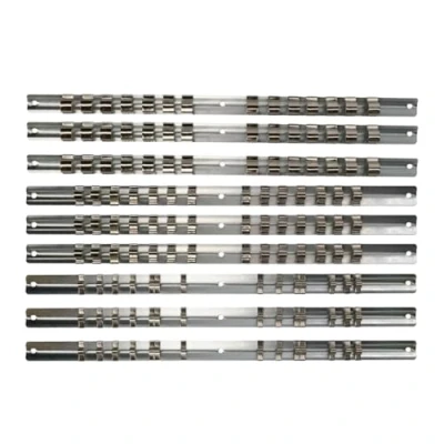 Image of Dunnet Tools Socket Organizers, 3 Piece Holder Kit, 1/4 inch, 3/8 inch &amp; 1/2 Drive, Portable Clip Rail Holds 42 Sockets (3)
