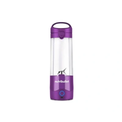 Image of nutribullet Portable Blender in Purple Powerful Extractor Blade, 475ml Cup, To Go Lid, USB C Charging Cable &amp; User Guide Delivers 15+ Blending Cycles Healthy Shakes On The Move