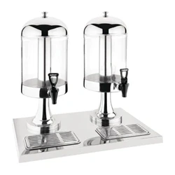 Image of Olympia Double Juice Dispenser with Drip Tray