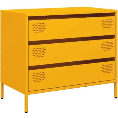 Image of vidaXL Sideboard Mustard Yellow 68x39x58.5 cm Cold rolled Steel