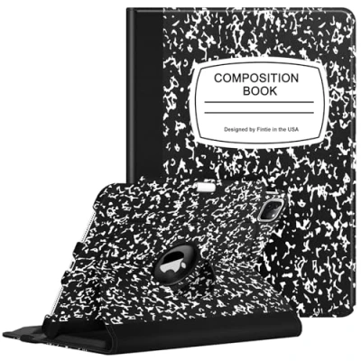 Image of Fintie Rotating Case for iPad Pro 11 inch (4th / 3rd Generation) 2022/2021 360 Degree Swiveling Stand Cover w/Pencil Holder, Auto Sleep/Wake, Also Fit 11&quot; 2nd/1st Gen, Composition Book