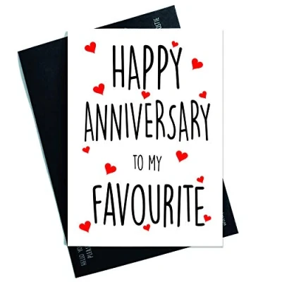 Image of Anniversary Cards, Celebration Funny Cards Novelty Adult Humour to My Favourite Husband Card Boyfriend Friend PC112
