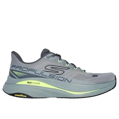 Image of Skechers MAX Cushioning Propulsion Trainers gray/multicoloured, Men&#039;s, Size: 7, Gray/multi coloured Textile/synthetics