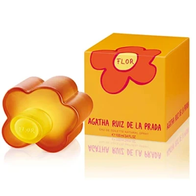 Image of Agatha Ruiz de la Prada Perfume Flor, Eau Toilette for Women Long Lasting Fresh, Playful and Young Fragance Fruity Floral Notes Ideal Day Wear 100 ml