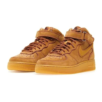 Image of NIKE Sportswear Air Force 1 Mid &#039;07 Men&#039;s Trainers EU 44 US 10, Brown, 9 UK