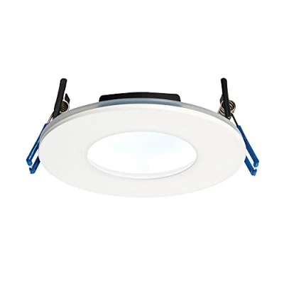 Image of Saxby OrbitalPLUS 9W Matt White Die Cast Aluminium IP65 Cool Recessed Anti Glare Fire Rated LED Downlight
