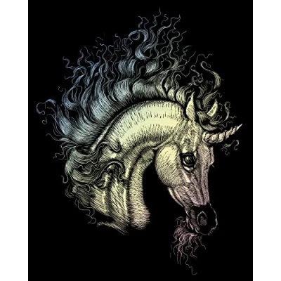 Image of Royal &amp; Langnickel 8 x 10 inch Arabian Unicorn Pre Printed Holographic Foil Set