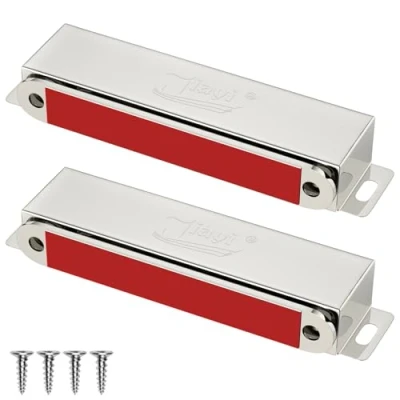 Image of Magnetic Door Catch Jiayi 2 Pack Cupboard Magnets Heavy Duty 40KG Pull Wardrobe Strong Catches Stainless Cabinet Magnet for Kitchen Closet Large Closure Closing