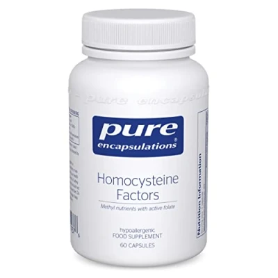 Image of Pure Encapsulations Homocysteine Factors Hypoallergenic L 5 MTHF Supplement Vitamin B6, B12, Natural Folate and Betaine 60 Capsules