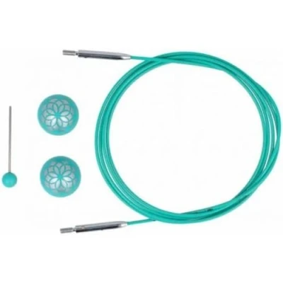 Image of KnitPro Mindful Fixed Int. Cable for 120cm Needle 3pcs, Blue