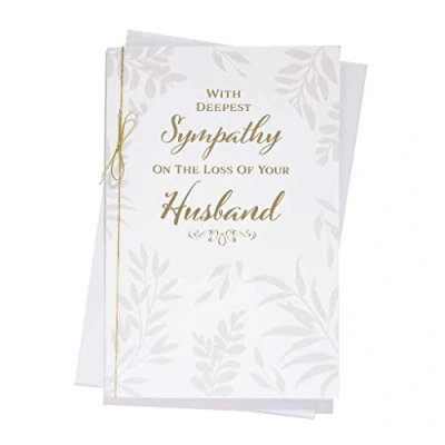Image of Prelude On The Sad Loss of Your Husband Gold Foil Embossed Sympathy Card