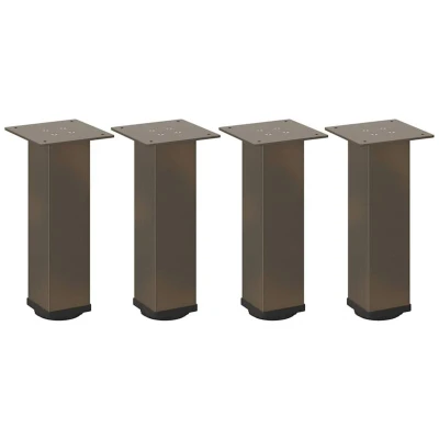 Image of vidaXL Coffee Table Legs 4 pcs Natural Steel 42 44 cm