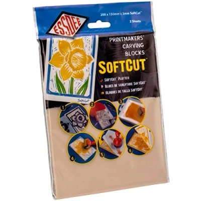 Image of Essdee SoftCut Printmaking and Carving Blocks, PVC, Multi Colour, 200x150mm