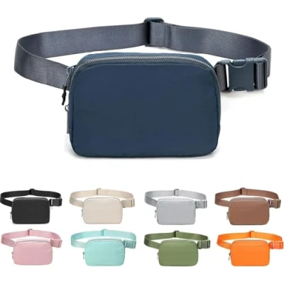 Image of Fanny Belt Bag Waist Pack Crossbody Bags Bum for Running Hiking Travel Workout Adjustable Strap Traveling Cycling (Blue)
