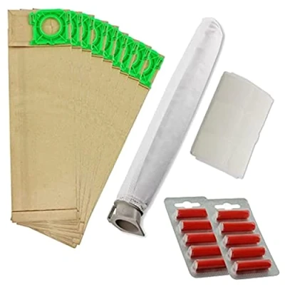Image of SPARES2GO Vacuum Cleaner Service Kit Compatible With Sebo x Series Cleaners (10 Bags, 2 Filters + Fresheners)
