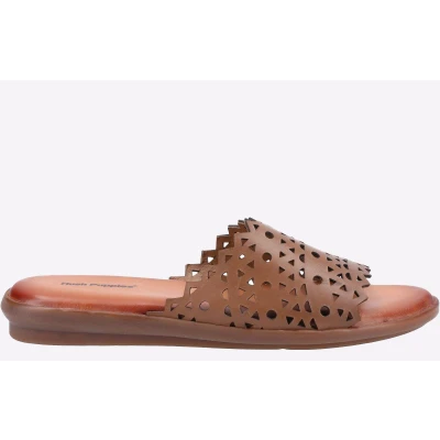 Image of Hush Puppies MEMORY FOAM Bryony Mules Womens Tan Leather Size UK 3
