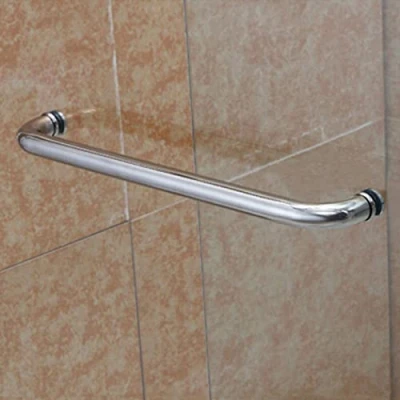Image of DTDMY Push and Pull Stainless Steel Glass Shower Door Handle Bathroom Knobs Grab Bar Rail Replacement Parts Towel Single Sided (Size : 500mm)