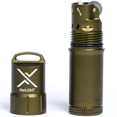 Image of EXOTAC titanLIGHT Waterproof Refillable Lighter (Olive Drab)