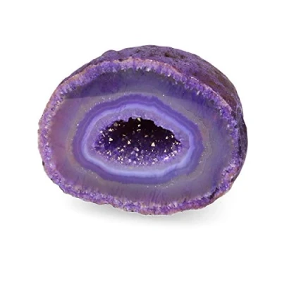 Image of Serafino Agate Geode Healing Crystal Mineral Stone Purple Genuine Brazilian Blue Green Pur