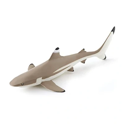 Image of Papo 56034 Blacktip reef shark MARINE LIFE Clown Figurine, Grey and Black, Medium