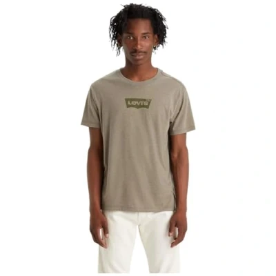 Image of Levi&#039;s Men&#039;s Graphic Crewneck Tee T Shirt, Tri Blend Smokey Olive, M